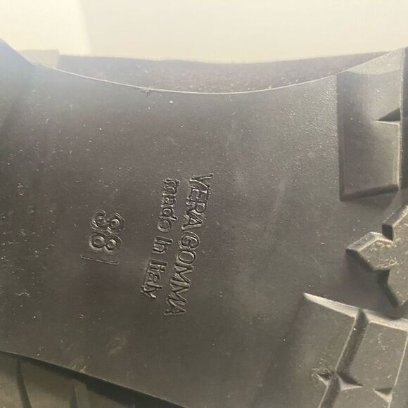 VERA GOMMA Leather Italian Boots Black Size EU 38, US Size 7.5 Made in Italy - Picture 11 of 15